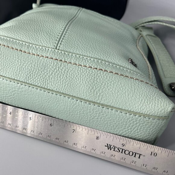 THE SAK LUCIA PASTEL GREEN PEBBLE LEATHER W/BLACK METAL TONE HARDWARE CROSSBODY - Picture 3 of 10